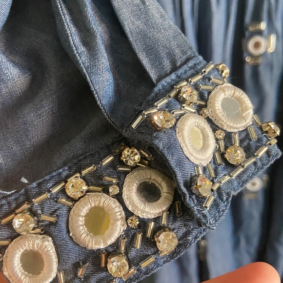 Boston Proper NWT Chambray Dress SZ 10 - Picture 6 of 12